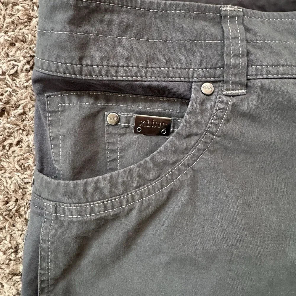 KUHL Radikl Shorts Mens 38 Gray Carbon Hybrid Stretch Outdoor Hiking Trail 5068